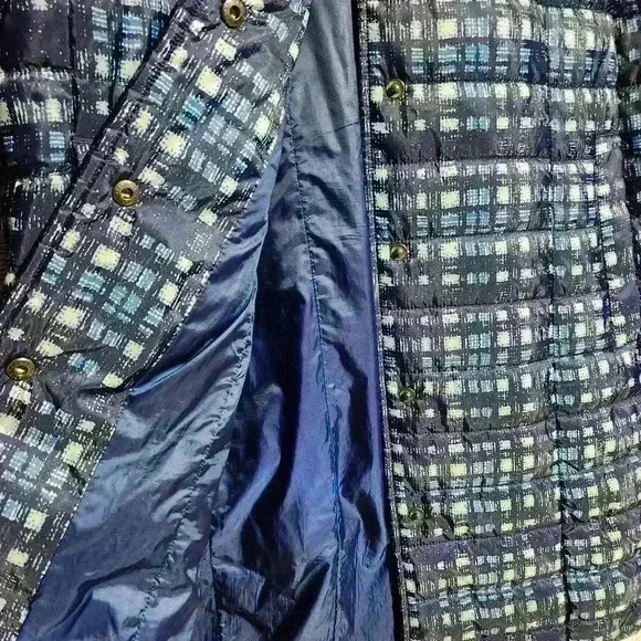 Lands End Plaid Long Jacket, Size 16 - Picture 6 of 10